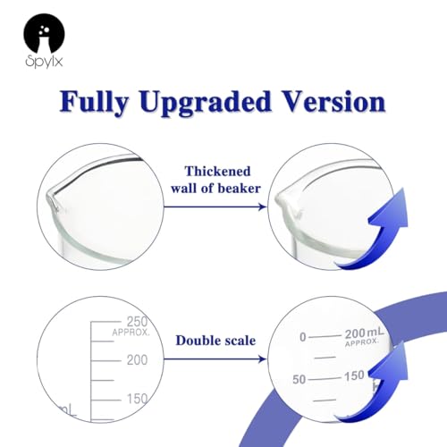 Image of Borosilicate Glass Beakers 100 ml, 250 ml, 500 ml, These beakers, Measuring cups is Suitable for mixing, heating, and measuring liquids in labs and classrooms