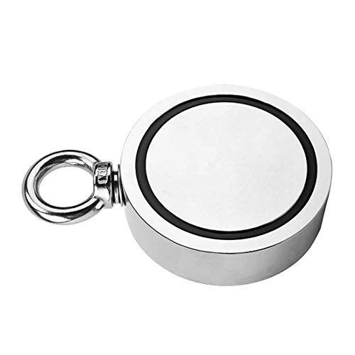 Vndueey Magnet Fishing 1000Lbs(453Kg) Double-Sided Fishing Magnets Neodymium Magnet Fishing Kit Pulling Force With 20M (65 Foot) Durable Rope And Protective Gloves thumb #2