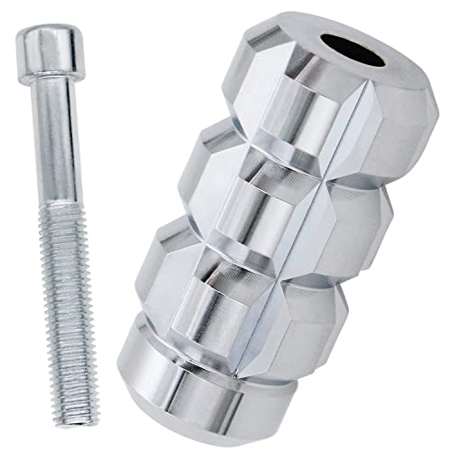 amavoler Motorcycle Shifter Peg Shift Lever CNC Billet Foot Pegs Compatible with Harley Davidson Sportster Touring Softail Street Glide Road Dyna (Chrome)