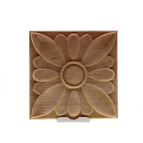 YKPBGQ Holz Geschnitzte Möbel Appliques 2 Stücke Vintage Unlackiertes Holz Geschnitzte Aufkleber Ecke Applikation Rahmen Für Haus Wand Schrank Tür Dekorative Holz Miniatur Handwerk 20Cm Cover