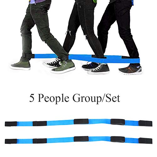 Okuyonic Teambuilding Spiel Ribbon Elastic für Teambuilding für alle Outdoor Aktivitäten für Outdoor Spiele Verbessern Sie die Beziehung(Set of 5 People) – Bild 4