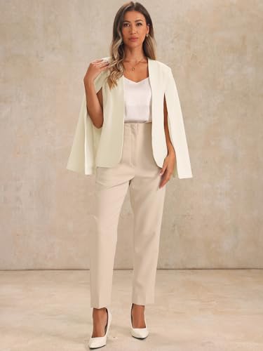 Allegra K Cape Sleeve Blazer for Women's Business Work Open Front Casual Jacket Coat4