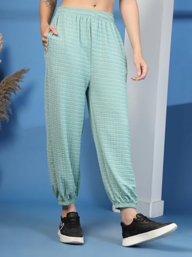 Image of UZARUS Women's Ultra-Soft Baggy Fit /Relaxed Fit Joggers with Side Pockets & Gripped Hem