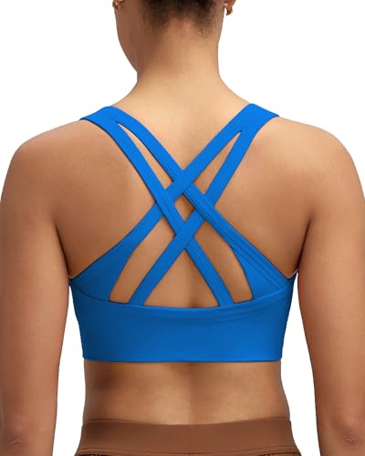 Image of RUNNING GIRL Sports Bra for Women High Support, Criss-Cross Back Padded Strappy Sports Bras Yoga Bra with Removable Cups