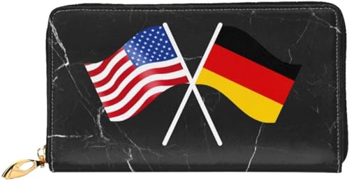 American And Germany Flag Wallet Card Bag