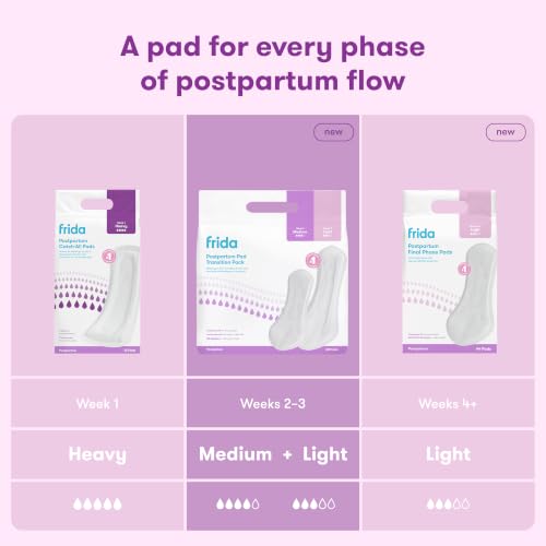 Image of Frida Postpartum Pad MultiPack, Medium + Light Absorbency, 60 Count