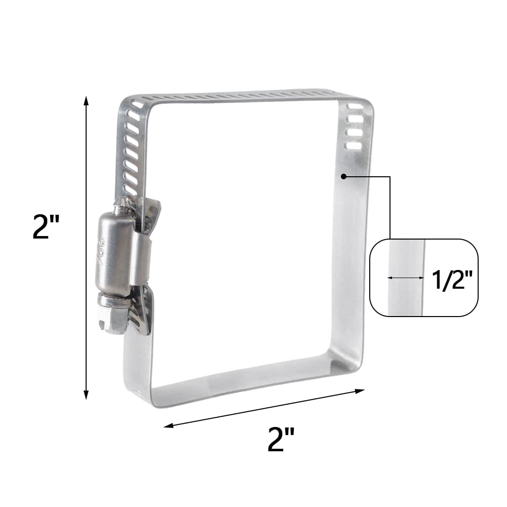 Aazon.co: 2.5 Inch Stainless Steel T-Bolt Hose Claps, Clap Range 71 - View #9