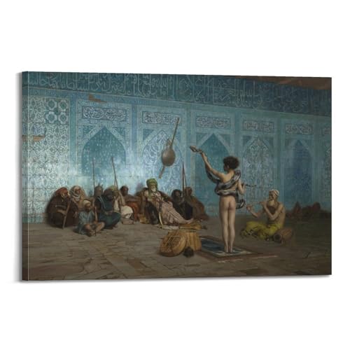 Toile charmeur de serpent Gérôme, tableau décoration murale haut de gamme