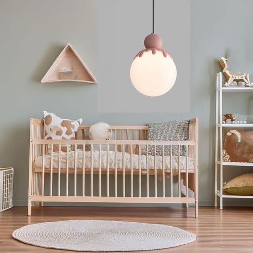Lámpara colgante de globo rosa para crear una atmósfera cálida infantil 2