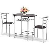 【Platzsparendes Design】 Dieses Küchentisch- und Stuhlset ist die ideale Lösung für kompakte Räume. Die beiden Stühle können in den Tisch geschoben werden, um Platz zu sparen. Unser Esstisch-Set kann aufgrund seines platzsparenden Designs an jedem Ort aufgestellt werden. Mit diesen kleinen Wohnmöbeln werden Sie mit Sicherheit ein positives Ergebnis für Ihren Wohnraum erzielen.