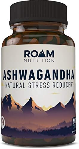 Premium Ashwagandha Capsules 1200mg | All Natural Stress & Anxiety Relief. Thyroid Support & Mood Enhancer | with Lavender for Enhanced Benefits | Anti Anxiety Supplement (90) Roam Nutrition