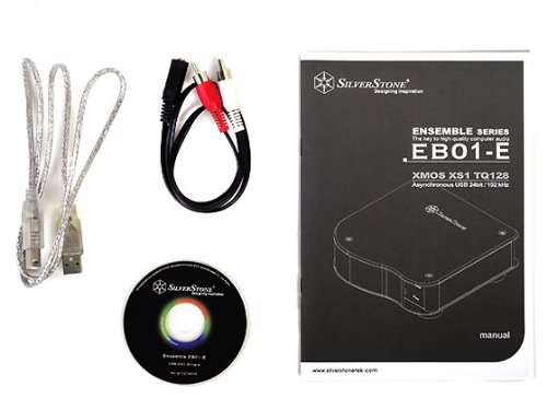Silverstone tek eb01s-e Aluminio 24 bits/192 kHz USB DAC Amplificador de Auriculares con XMOS XS1 tq128 USB Decodificador, Plata