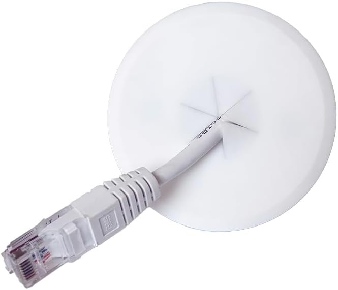 Construct Pro Speedy’Z Screw-in Cable Pass Through Port – White, 1.125" Inner Diameter, 2.5" Outer Diameter (2 Pack)