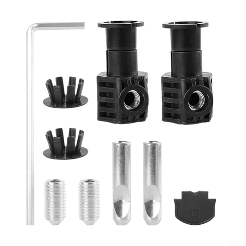 Marchfunny Kit de instalación de inodoro montado en la pared resistente, pernos de fijación de metal, tornillos de nailon para accesorios de baño, tuercas negras de 54 mm