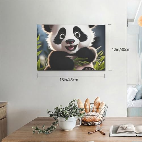 Toile de panda mignon impression HD - Poster mural suspendre salon - 2