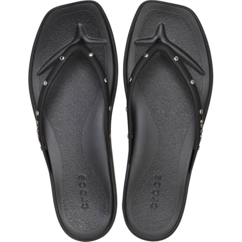 Image of Crocs Women's Miami Flip Flops | Square Toe Flat | 360 Degree Comfort | Croslite Foam Footbed