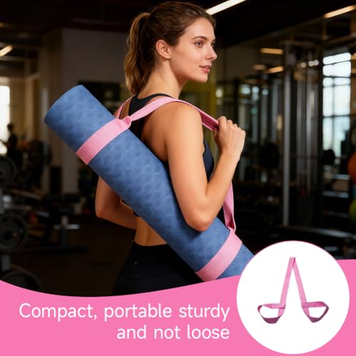 POHOVE Yoga Mat Strap for Carrying,Adjustable Yoga Mat Sling,Skin friendly and Non Slip for all Mat Sizes(Pink) - Image 5