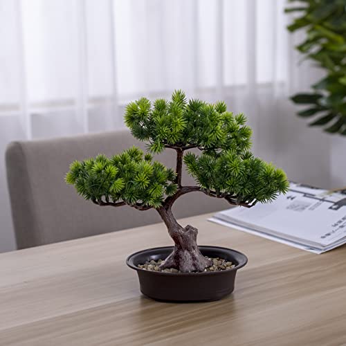 Make Life Better Artificial Bonsai Pine Tree Artificial Plant Decoration, Potted Artificial House Plants, For Decoration, Desktop Display (Vivid) #TOP7