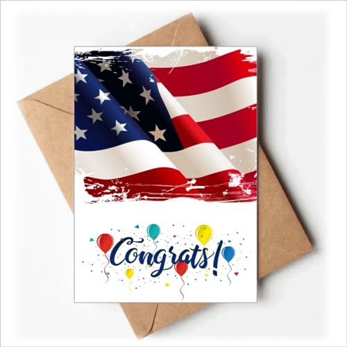 Cartes de mariage américaines étoiles et rayures avec enveloppes