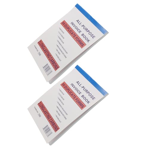 Didiseaon 2pcs Small Business Invoice Pad and Order Record Book, Carbonless Receipt Book for Purchase Tracking, Multi-Purpose Trade Order Management for Retail and Office Use