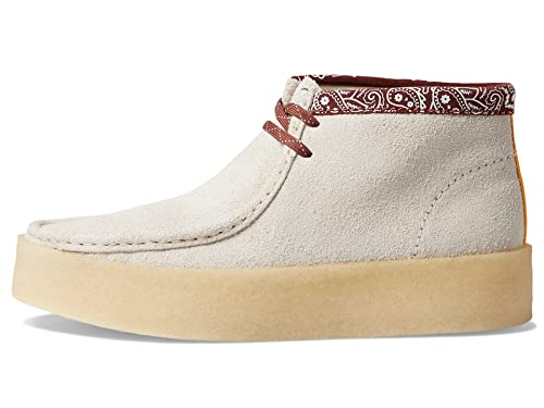 Image of Clarks Wallabee Cup Boot White Interest 8.5 D (M)