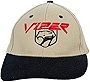 Dodge Viper Hat Two Tone Embroidered Cap, Khaki/Black
