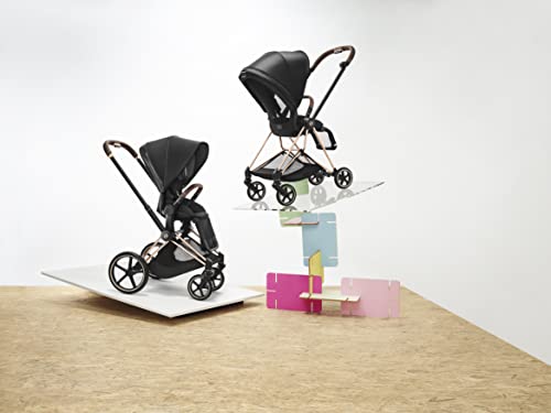 Cybex Mios 2 Complete Stroller, One-Hand Compact Fold, Reversible Seat, Smooth Ride All-Wheel Suspension, Extra Storage, Adjustable Leg Rest, Xxl Sun Canopy, In Fancy Pink With Chrome/Black Frame #TOP2