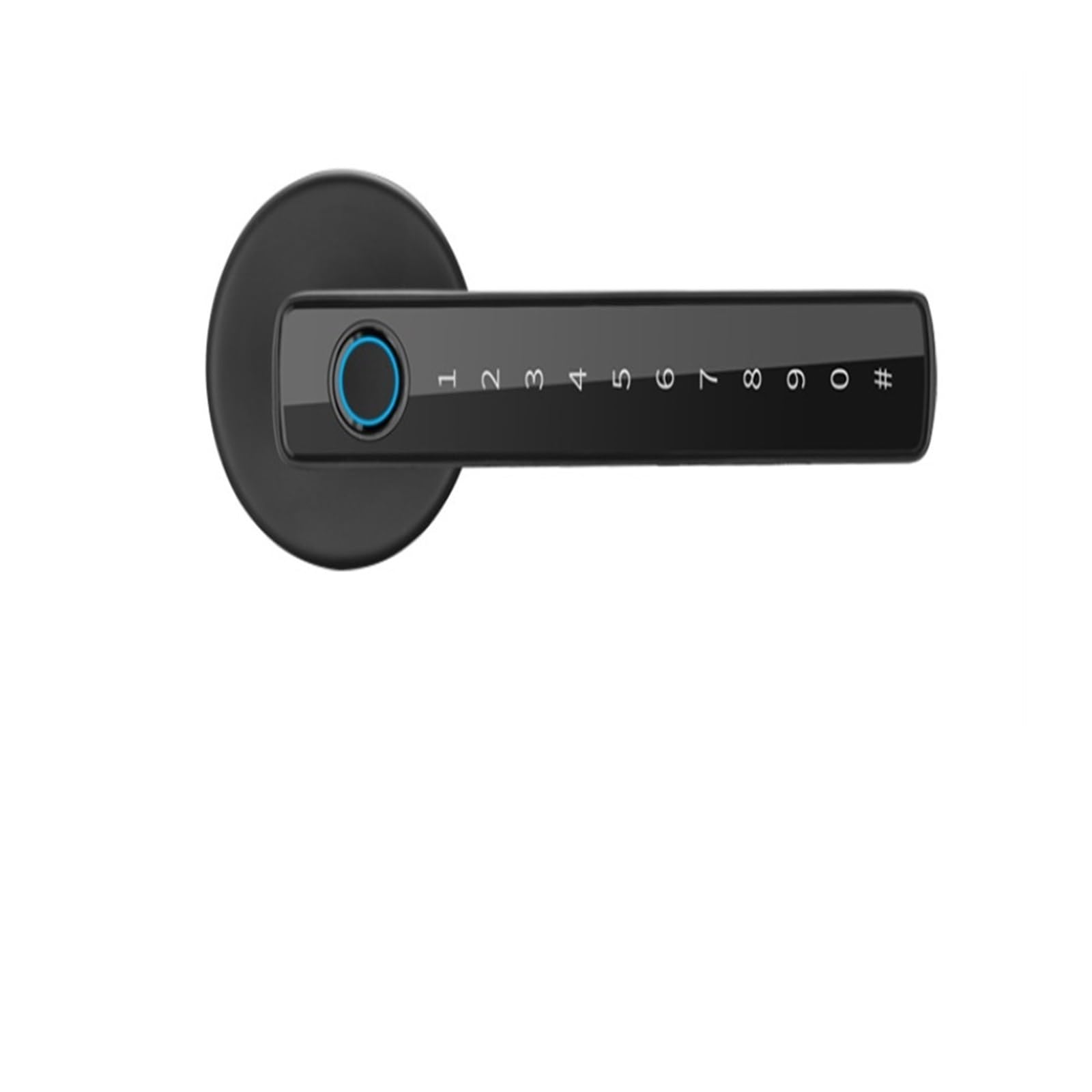 Fingerprint Door Lock Digital Electronic with Password/Key/IC Card/Smartlife/APP Unlock(Nero)