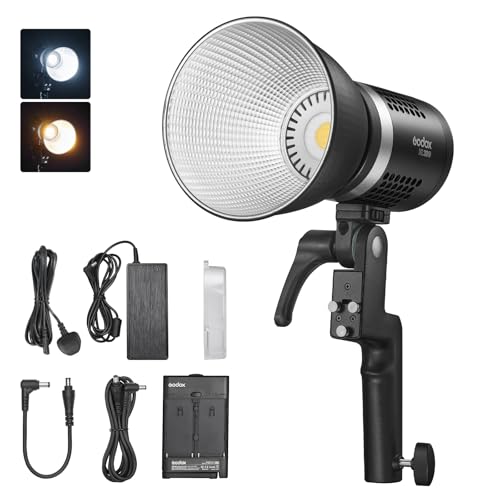 Image of Godox ML30Bi Handheld Bi-Color LED Video Light, Portable Studio LED Continuous Light 2800K-6500K, 41000 lumens CRI 96+ TLCI 97+, 21 FX Effects, APP Control, Silent Mode, Compatible with Godox Mount
