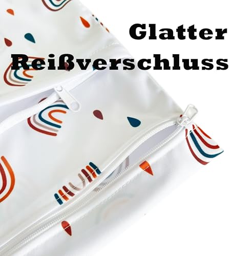 TRASUN Wetbag Kindergarten Nasstasche Windel Taschen Schwimmsachen Nassbeutel Nasse und Trocken Wickeltasche 2er Wasserdicht Waschbar… – Ansicht 5