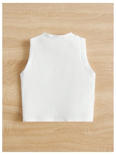 GORGLITTER Girl's Tank Tops Heart Print Sleeveless Crew Neck Summer Cute Crop Tops2