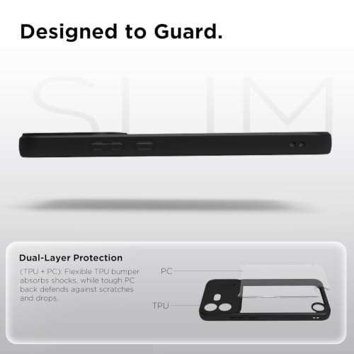 Image of RIGGEAR Shockproof Sleek Hybrid Armor Back Cover Case for Nothing Phone 4b 5G (Clear PC + Black TPU Bumper)