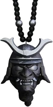 Samurai Helmet Hannya Japanese Oni Car Rear View Mirror Pendant Charm, Fashion Pendant Car Decoration Auto Ornament Accessories Hang Charm 4