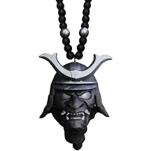 Samurai Helmet Hannya Japanese Oni Car Rear View Mirror Pendant Charm, Fashion Pendant Car Decoration Auto Ornament Accessories Hang Charm 4