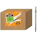 BIC Round Stic Xtra Life Ballpoint Pen, Ultra Long Lasting and Consistent Performance, 144-Count in Black Ink