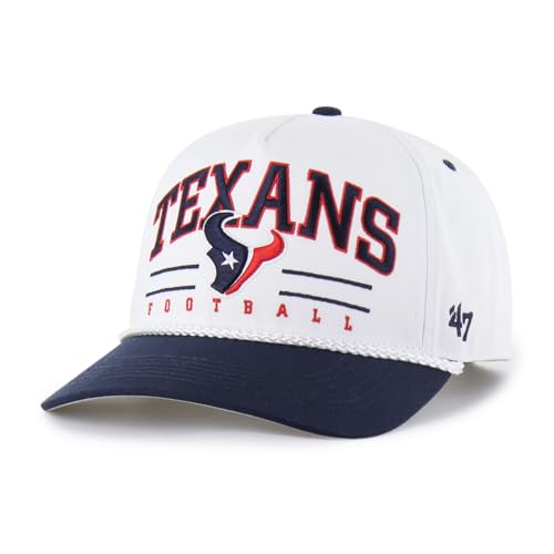 47 Men's White/Navy Houston Texans Roscoe Two-Toned Hitch Adjustable Hat
