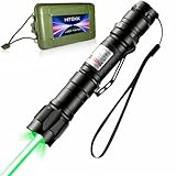 HITEKK High Power Green Laser Pointer | Tactical Long Range Green Laser Pointer | Single Press On/Off Tactical Lazer Pointer | Rechargeable Lazer Pointer and Carrying Case