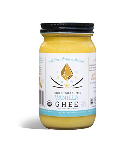 VANILLA GHEE BY GOLD NUGGET GHEE USDA ORGANIC FULL YEAR PASTURE RAISED GRASS-FED BUTTER 8oz