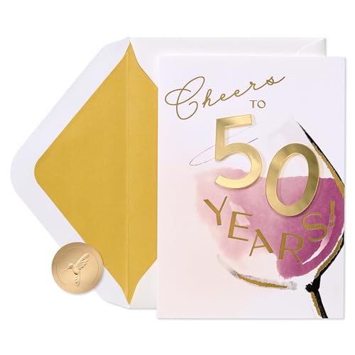 Carte d'anniversaire 50 ans pour femme Papyrus grand format à offrir