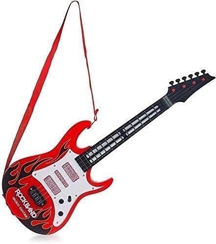 Exegi Enterprise Musical Instrument Guitar Toy for Kids with Strings, Lights and Music (24 Inches, Rad Rock Band Guitar)