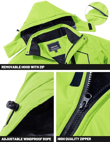 Image of TACVASEN Men's Winter Skiing Jackets Water Resistant Fleece Coats Insulated Thermal Snowboard Jacket Parka Raincoat with Hood