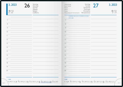 BRUNNEN Daily Calendar Model 798 2023 Sheet Size 14 x 20.6 cm Blue - Image 2