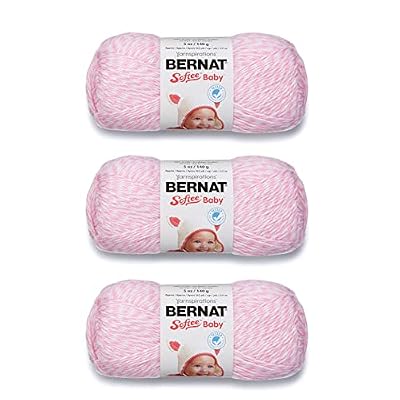 Bernat Softee Baby Baby Pink Marl Yarn - 3 Pack of 141g/5oz - Acrylic - 3 DK (Light) - 362 Yards - Knitting/Crochet