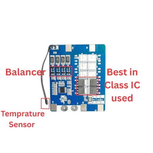 Image of HKN 4S 10A BMS for LiFePO4 Battery Pack with Balancing|12.8V 4S BMS Board for 12V Lithium LiFePO4 Battery Management System