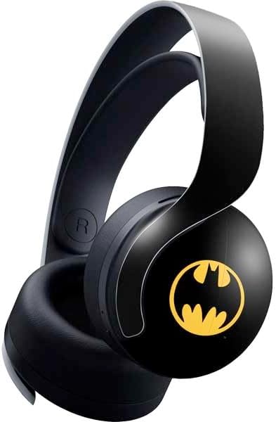 Skinit Decal Gaming Skin Compatible with Pulse 3D Wireless Headset for PS5 - Officially Licensed DC Comics Batman Logo All Over Print Design