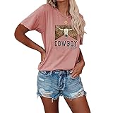 Photo Gallery cowboy killer donne tees camicia leopardo vintage cowhead grafica magliette femminile casual cowboy stile retrò top, oro rosato, xx-large Photo Gallery cowboy killer donne tees camicia leopardo vintage cowhead grafica magliette femminile casual cowboy stile retrò top, oro rosato, xx-large