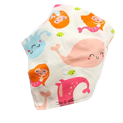 Cotton Baby Bibs Triangle Double Layers Cartoon Baby Bandana Dribble Bibs Universal Baby Accessories