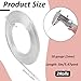 BENECREAT 32 Feet 2 Rolls 3mm Wide Flat Jewelry Craft Wire 18 Gauge Aluminum Wire for Bezel Jewelry Making, Sculpting, Armature Craft - Silver Color