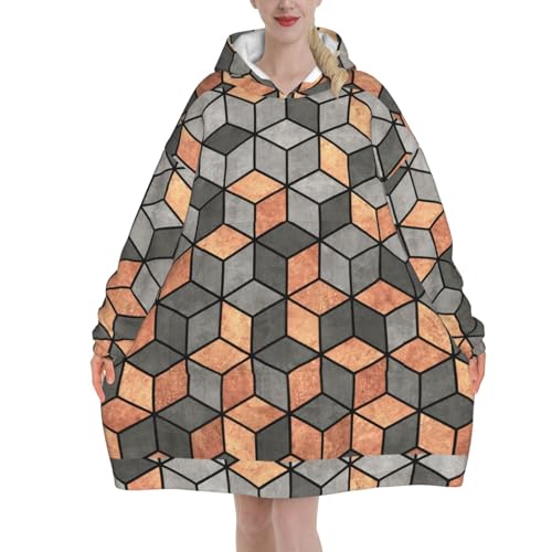 Sweat à capuche en flanelle style couverture pour vos soirées canapé