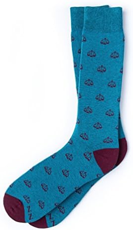 “Tip the Scales” Men's Legal Scales of Justice Lawyer Crew Dress Socks (1 Pair)